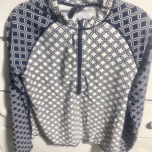 AQUAetSOL Swimwear Women’s long sleeve blue tops Size Large